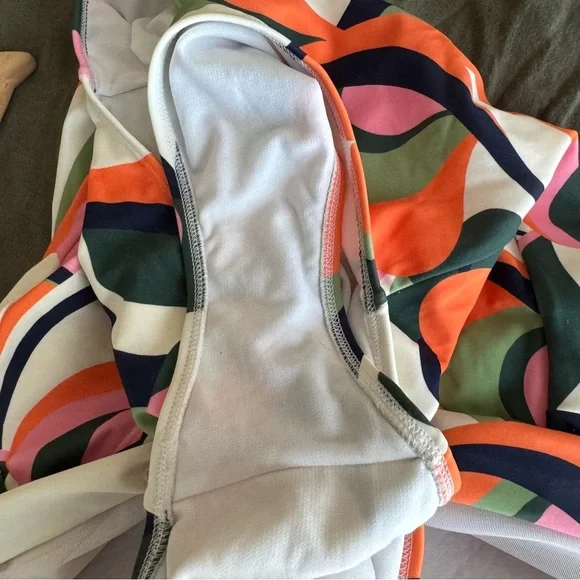 Boden Cross Strap One Piece Swimsuit 12 Retro 70s Floral Print Pool Beach S0215 - Picture 11 of 12